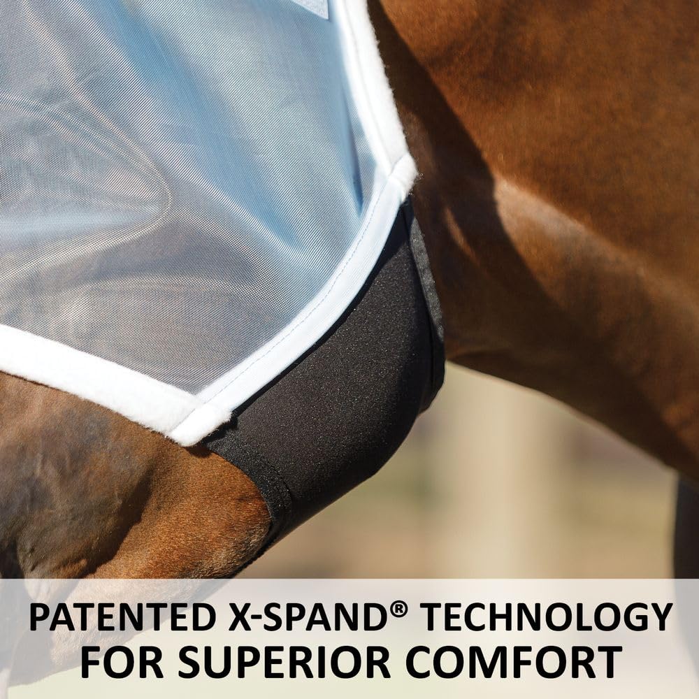 Schneiders X-Spand Mosquito Mesh Sun Visor Fly Horse Mask | 40% UV Shield | X-Spand Spandex Jaw for Secure Fit | Forelock Saver